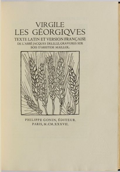 null VIRGILE. Les Géorgiques. Texte latin et version française de l’abbé Jacques...