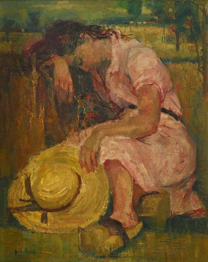 null Paul COLLOMB (1921-2010)

"La Fille en Rose"

Huile sur toile, signée en bas...
