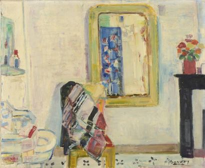 null Robert SAVARY (1920-2000)

"La Salle de Bains"

Huile sur toile, signée en bas...