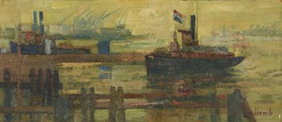 null Paul COLLOMB (1921-2010)

"Port d'Amsterdam"

Huile sur toile, signée en bas...