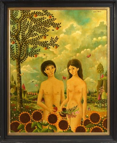 null Alain THOMAS (né en 1942)

"Adam et Eve"

Huile sur isorel, signée en haut à...