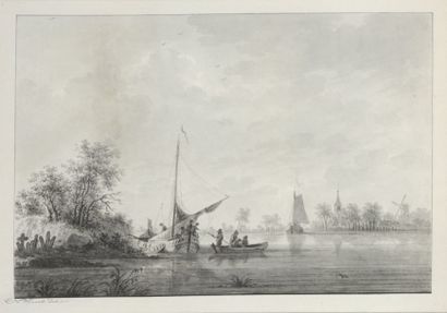 null WICART Nicolaas (Utrecht 1748-1815)

"Pêcheur en barque sur la rivière devant...