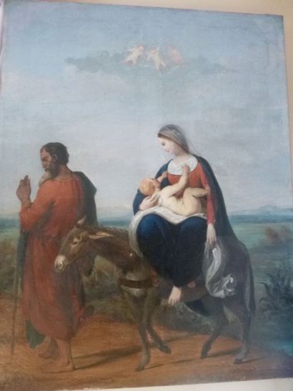 null Ecole du XIXe siècle 

"Ste Marie-Madeleine repentante" 

Huile sur toile, 

133...