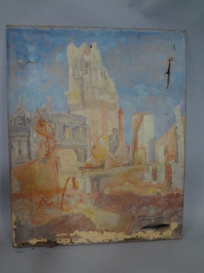 null Georges CAPRON "La Vieille Tour" Huile sur toile. 73 x 60 cm. Très importants...