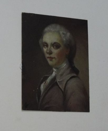 null Ecole française, XIXe siècle

Portrait d’homme dit baron de Rupalley, en perruque...