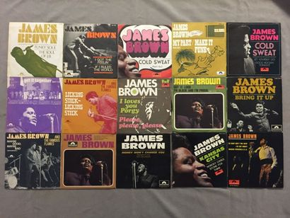  Lot de 15 disques 45 T et EP de James Brown : 45 T James Brown and the famous flames...