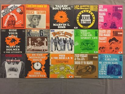 null LOT de 29 disques 45 T de Soul Funk Rhytm and Blues divers : 45 T Lyn Collins...