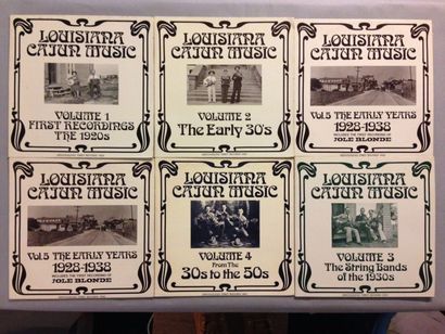 null LOT de 6 disques 33 T de Blues - Serie Louisiana Cajun Music / Arhoolie : 33T...
