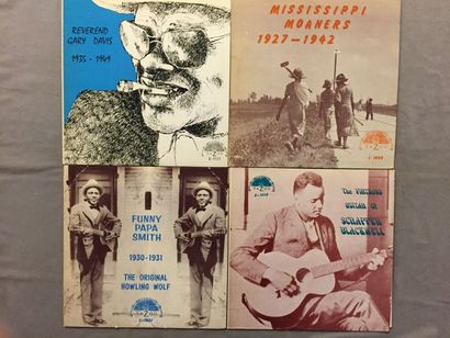 null LOT de 8 disques 33 T de Blues - Yazoo : 33T reverend Gary Davis - 1935-1949...