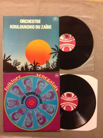 null LOT de 2 disques 33T du label Sonafric : 33 T Orchestre Kouloukok du Zaïre -...