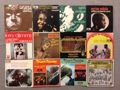 null LOT de 12 disques 45 T et EP de musique Africaine : 33 T Myriam makeba - Africa...