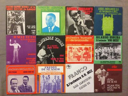 null LOT de 19 disques 45 T du label Sonafric : 45 T Billy King et l'orchestre Knoi...