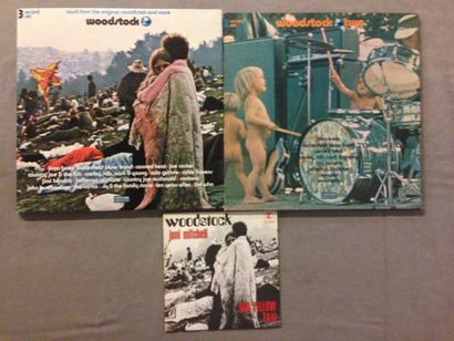 LOT de 3 disques 33 T du concert de Woodstock...