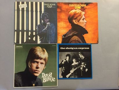 null LOT de 4 disques 33 T dont 1 disque 25 cm de David Bowie et musiciens affiliés...