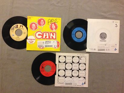 null LOT de 3 disques 45 T du groupe Can : 45T Can - Moonshake - UNITED ARTISTS RECORDS...