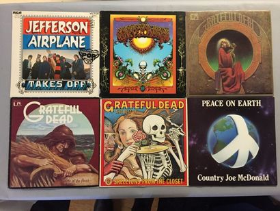 null LOT de 12 disques 33 T de Rock Psychedelique Americain : 33T Jefferson Airplane...