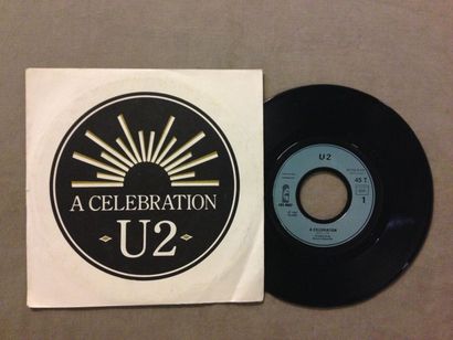 null 1 disque 45 T du groupe U2 Promo, pressage original Français : 45 T U2 - A Celebration...