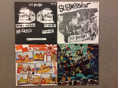 null LOT de 4 disques 45T des Sex Pistols, pressages originaux Français : 45T Sex...