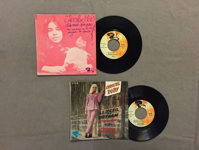  LOT de 2 disques EP chanteuses Mod beat 60's : EP Isabelle – Dis moi poupée BARCLAY...