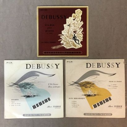 null LOT de 3 disques 33 T de Piano : 33T Debussy - Etudes Piano (2e Livre) Albert...