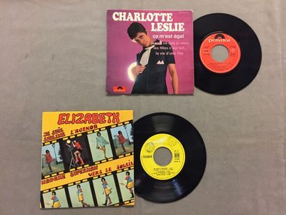 null LOT de 2 disques EP chanteuses Mod beat 60's : EP Charlotte Leslie – Ca m'est...