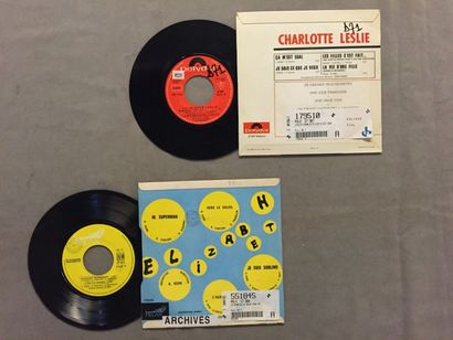 null LOT de 2 disques EP chanteuses Mod beat 60's : EP Charlotte Leslie – Ca m'est...