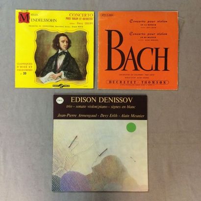 null LOT de 7 disques 33 T de Devy Erlih : Bach - Concertos pour Violon La Mneur,...