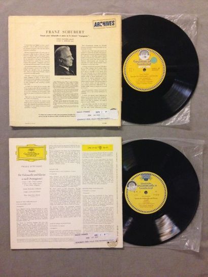 null LOT de 2 disques 33 T de Enrico Mainardi : 25T Franz Schubert - Sonate pour...