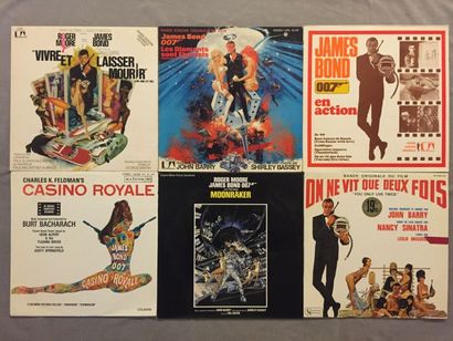  LOT de 6 disques 33 T de Bandes Originales de films de James Bond :33T George Martin...