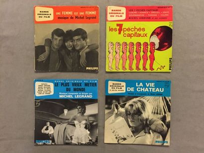 null LOT de 4 disques EP de Bandes Originales de films de Michel Legrand : EP La...