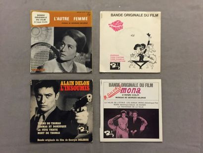 null LOT de 4 disques EP de Bandes Originales de films de Georges Delerue : EP Alain...