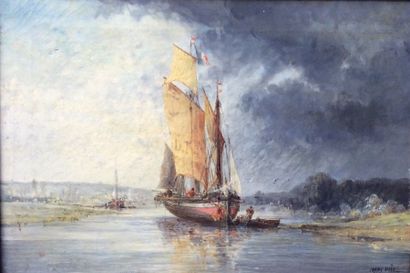 NOEL Jules (1810-1881) 

« Le retour au port »

Huile sur toile, signée et datée...