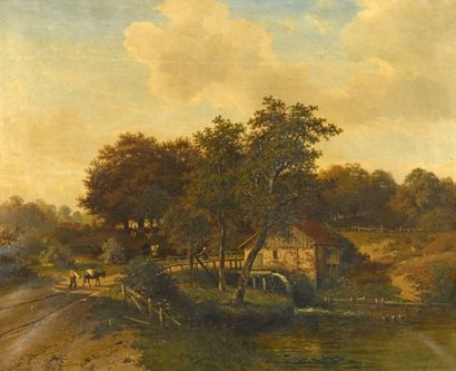 ORTMANS François Auguste (1827-1884) 

"La vie champêtre près du moulin"

Huile sur...