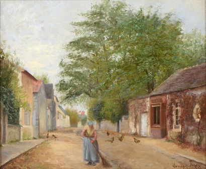 JONES John Llewellyn (1870-1927) 

"Près de la la maison de jean-François Millet...