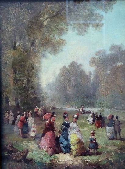 DIAZ de la PENA Narcisse (1807-1876) 

"La fête champêtre"

Huile sur toile, signée...
