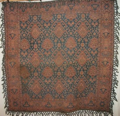 null Tapis de table en façonné Jacquard, Nord de la France, Roubaix, vers 1900, dans...