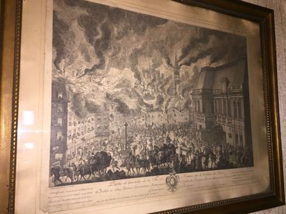 null Ecole du XVIIIe siècle 

"Partie de l'incendie de la ville de Rennes, vue de...