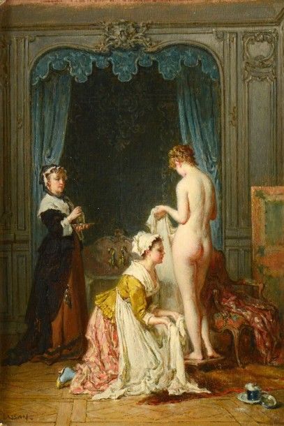 null PLASSAN Antoine Emile (1817-1903)

"La toilette" 

Huiles sur panneau, signée...