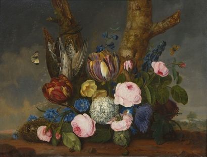 null Ecole de DAEL Jan Frans Van (1761 - 1840)

"Jonchée de fleurs, oiseau mort accroché...