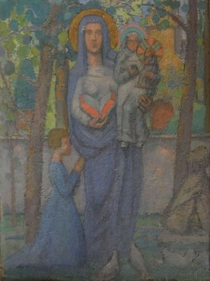 null Jacques JULLIEN (XIX-Xxe siècle) 

"Vierge à l'enfant et Saint Jean-Baptiste"...