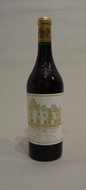  2 Bouteilles - Château Haut Brion rouge, 1995, 1er GCC de Graves (1 étiquette en...