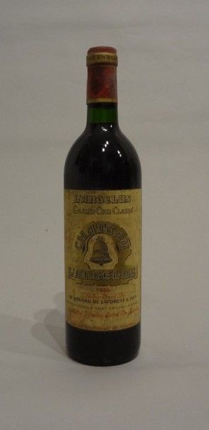 null 4 Bouteilles - Château l'Angélus, 1986, 1er GCC de Saint Emilion (4 étiquettes...
