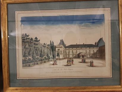 null Quatre estampes : "Vue du Château de St Cloud du côté de l'Orangerie", "Vue...