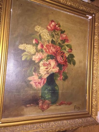 null Felix - ecole de la fin du XIXe siècle

"Vase de fleurs" 

Huile sur toile,...
