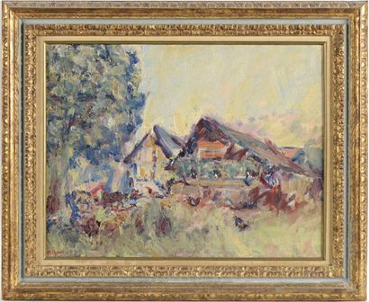 null KRON Paul (1869-1936)

"Deux fermes dans un paysage"

Huile sur toile, signée...