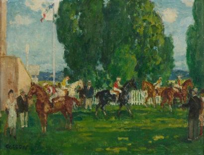 null COSSON Marcel (1878-1956)
"Le paddock"
Huile sur toile, signée en bas à gauche
50...