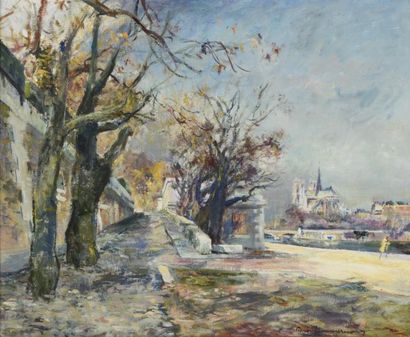 null ZIMMERMANN René (1904-1991)

"Quai de la Tournelle"

Huile sur toile, signée...