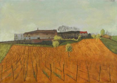 null CRESSENT Paul Gaston (Né en 1923)
"Vignes"
Huile sur toile, signée en bas à...