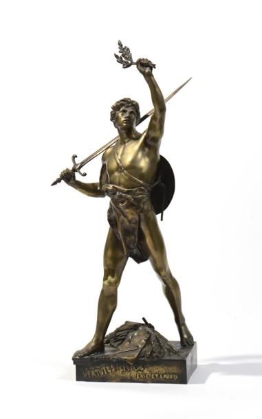 null 

PICAULT Emile Louis (1833-1915)

"Les Vertus du travail" 

Epreuve en bronze

H.:...