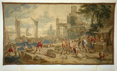 null TAPISSERIE, laine et soie, Bruxelles, XVIIIe siècle, probablement atelier de...